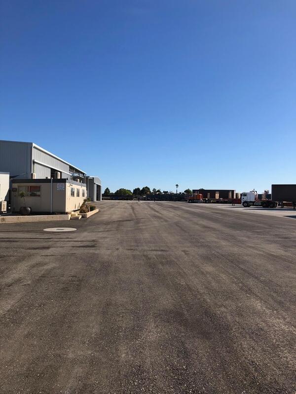 This is a photo of a hardstand driveway which is in the process of being installed by Victor Harbour Road Tech SA